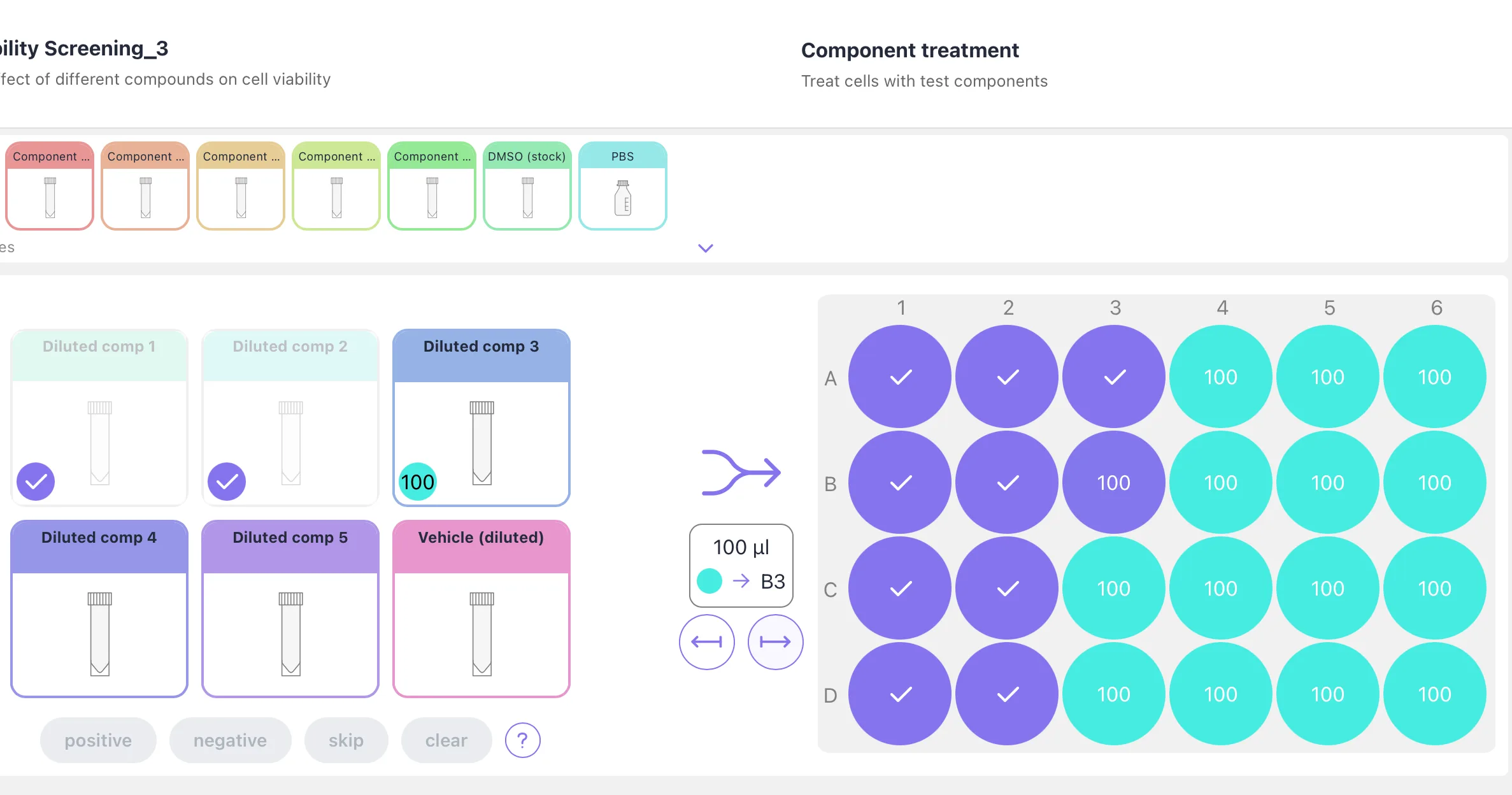 Execution view showing interactive pipetting map and structured data capture